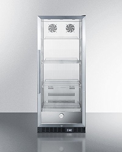 Summit SCR1156 Commercial Beverage Merchandiser with 11 cu.ft. Capacity SS Interior Self-Closing Door and a Digital... N4