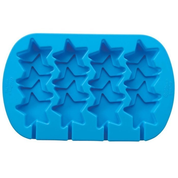 GHMZ 4-Cavity Stacked Stars Silicone Mold,Blue