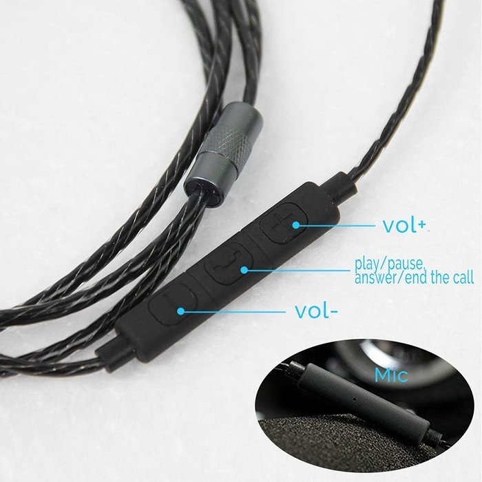 EEEKit 2.5mm to 3.5mm Replacement Stereo Audio Cable Cord Wired Remote w/Microphone Talk For Sol Republic Master... N8