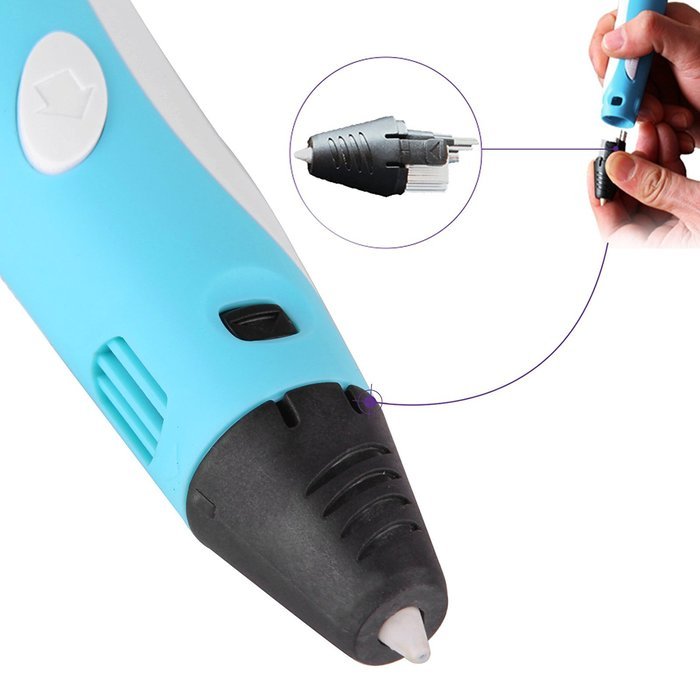 RioRand&reg;3D Printing Pen Ver.2015 Stereoscopic Drawing Pen LCD Screen ABS or PLA Printer Filament for 3D Craft...