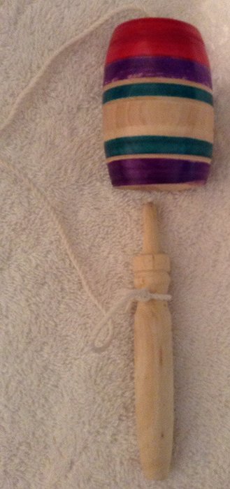 SMALL New Real Mexican Wood Balero Folk Art Toy Mexican Kendama - Sku#SmBalero N2
