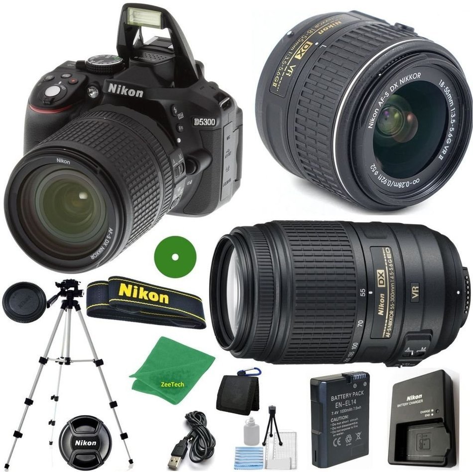 ZeeTech Ultimate Bundle for D5300 24.2 MP DSLR, NIKKOR 18-55mm f/3.5-5.6 Auto Focus-S DX VR, Nikon AF-S DX NIKKOR...