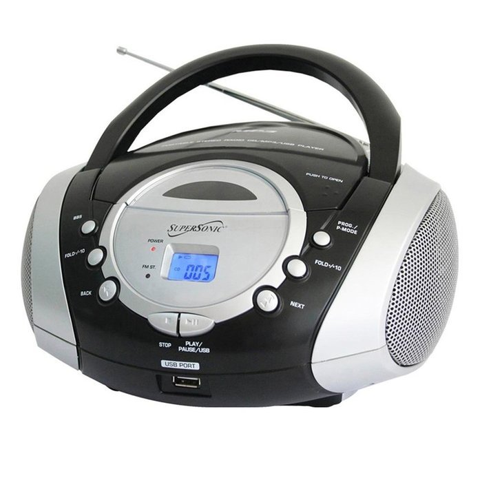 Supersonic Portable Audio System with USB Card Slot SC-508 SC-508Silver