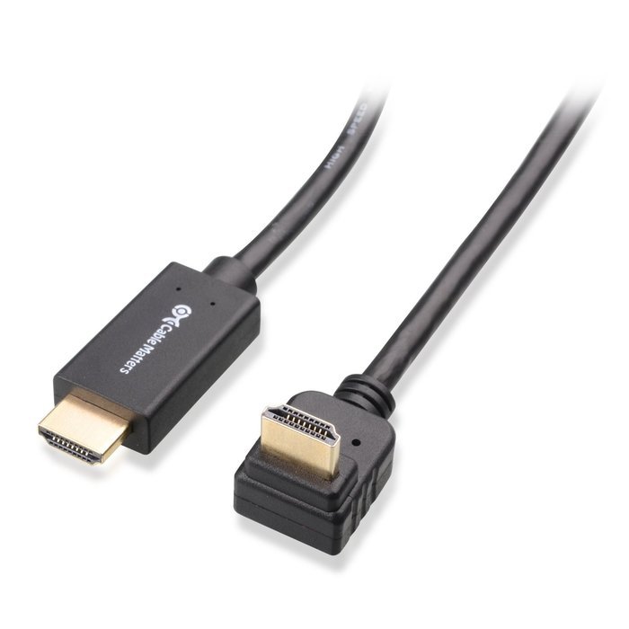 Cable Matters High Speed HDMI Cable with One 90 Degree Elbow 15 Feet - 3D and 4K Resolution Ready N15