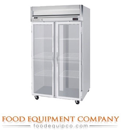Beverage-Air HRPS2-1G Horizon Series Two Section Glass Door Reach-In Refrigerator 49 cu.ft. capacity Stainless...