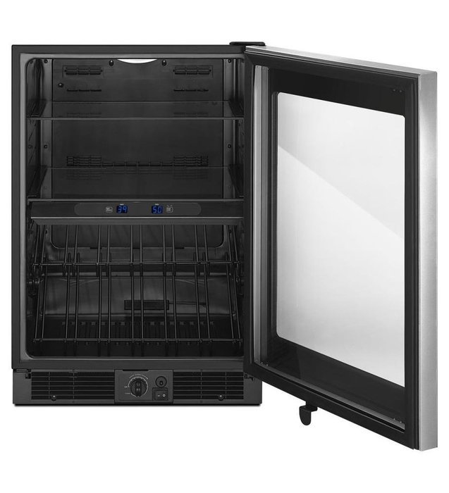WHIRLPOOL WUB50X24EM 24-inch Wide Undercounter Beverage Center with Dual-temperature Controlled Zones - 5.8 cu...