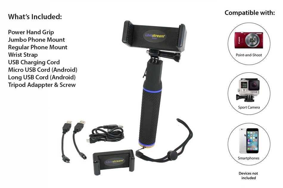 Livestream Gear&reg; - LED & Dual Mount Add-On. Easily Mount this to our Battery Hand Grip Setup. Awesome Parts for... N2