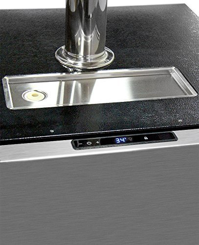 Marvel Built-In Kegerator Keg Dispenser - X-CLUSIVE Premium 2-Tap Direct Draw Kit - Black/Stainless N10