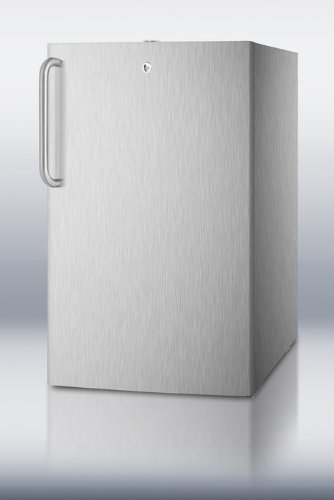 Summit FF511L7CSS: Commercially listed 20" wide built-in undercounter all-refrigerator in complete stainless steel...