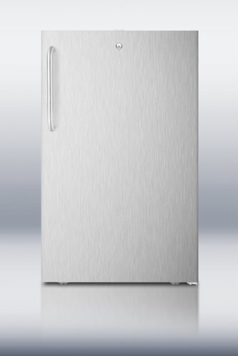 Summit FF511L7CSS: Commercially listed 20" wide built-in undercounter all-refrigerator in complete stainless steel... N2