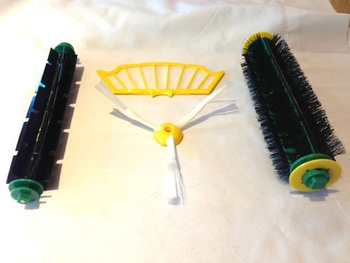 Irobot Bristle & Beater Brush + Filter + 3 Spoke Side Brush Set for Irobot for the 500 and 600 Series