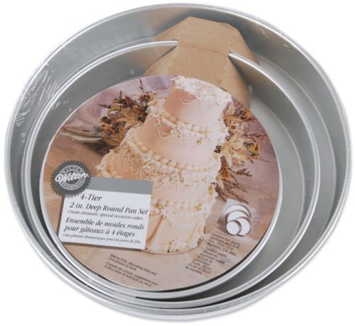 Wilton ROUND TIRED 4 SET wedding Cake Tin Baking Pan insert instructions