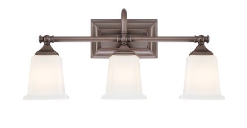 Quoizel NL8603HO Nicholas 3-Light Wall Mount Bath Fixture, Harbor Bronze by Quoizel