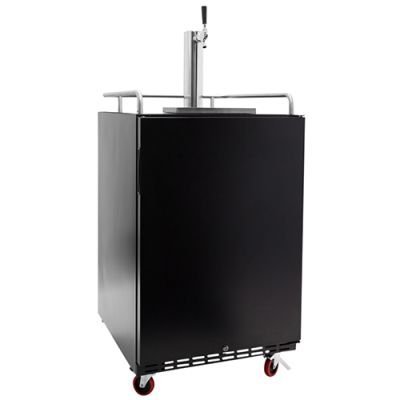 EdgeStar Full Size Built-In Black Stainless Steel Kegerator