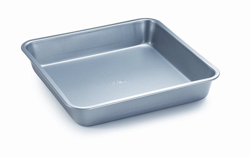 T-fal 84833 Professional Bakeware Nonstick Cake Pan, Square 9-inch x 9-inch, Gray
