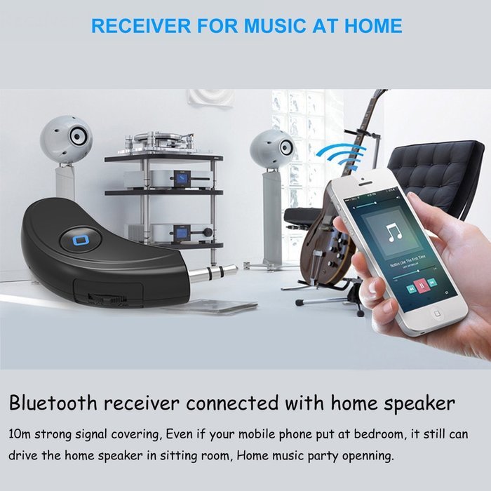 YAMAY&reg; Wireless Bluetooth Adapter Receiver 2 in 1 for Car Radio TV Home Stereo PC Headphones Speakers APTX with... N5