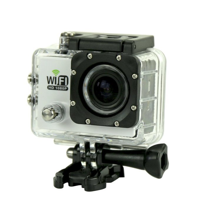 Generic SJ6000 WiFi H.264 12MP 1080P HD 30M Waterproof Outdoor Sport DV Camera (White)