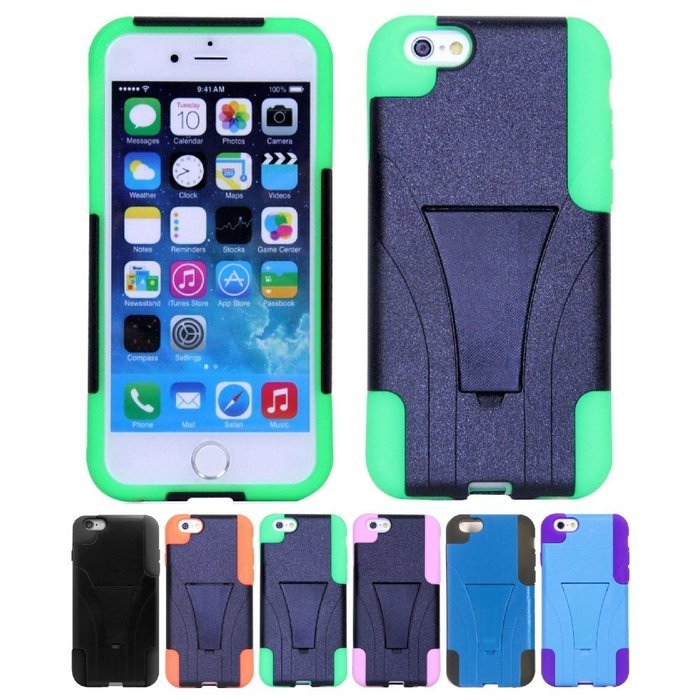 iPhone 6s, 6 case, HLCT Soft Interior Silicone Bumper, Hard Shell PC Back, Shock-Absorption Hybrid Dual-Layer... N10