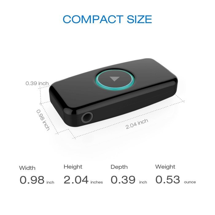 Doosl&reg; Bluetooth Receiver, 2nd Gen Portable Wireless Music Receiver Adapter for Audio Stereo Speaker & Car Kits... N3