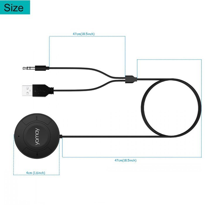 YAMAY&reg; Wireless Bluetooth Adapter Receiver 2 in 1 for Car Radio TV Home Stereo PC Headphones Speakers APTX with... N8