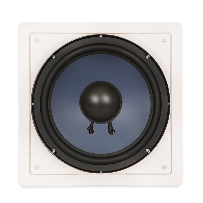 Blue Octave RW10 In Wall 10" Passive Subwoofer Speakers Home Theater 3 Sub and 3 Amp Set N5