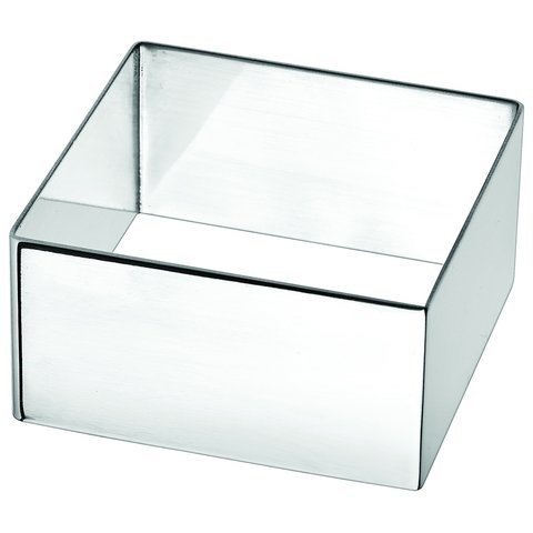 Winco SPM-275S, 2-3/4 x 2-3/4 Inch Square Culinary Pastry Mold, Stainless Steel Baking Mold Form