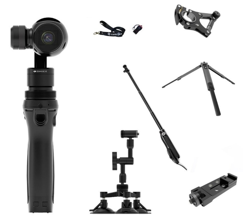 DJI Osmo Everything you need Bundle: Fully stabilized 4K, 12Mp Camera with DJI Bike Mount, Tripod, universal mount...