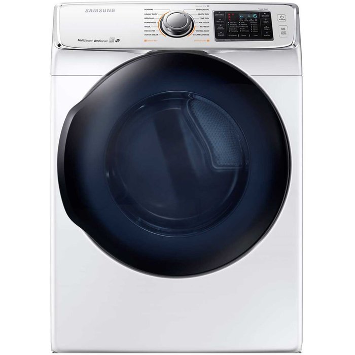 Bundle: White Samsung 5 Cu Ft Front Load Washer with Add Wash and 7.5 Cu Ft ELECTRIC Dryer Laundry Set WF50K7500AW... N3