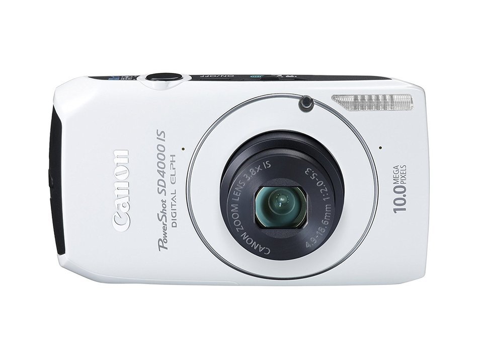 Canon PowerShot SD4000IS 10 MP CMOS Digital Camera with 3.8x Optical Zoom and f/2.0 Lens (White)