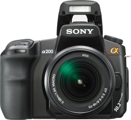 Sony Alpha A200K 10.2MP Digital SLR Camera Kit with Super SteadyShot Image Stabilization with 18-70mm f/3.5-5.6... N15