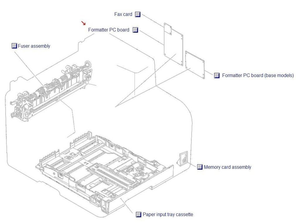 HP CC398-60001 Formatter (main logic) board - For fax/memory card models