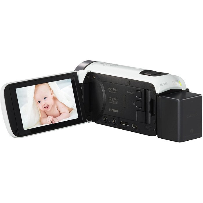 Canon VIXIA HF R700 57x Zoom Full HD 1080p Video IS Digital Camcorder (White) + 64GB Card + Case + Tripod + Digital... N3