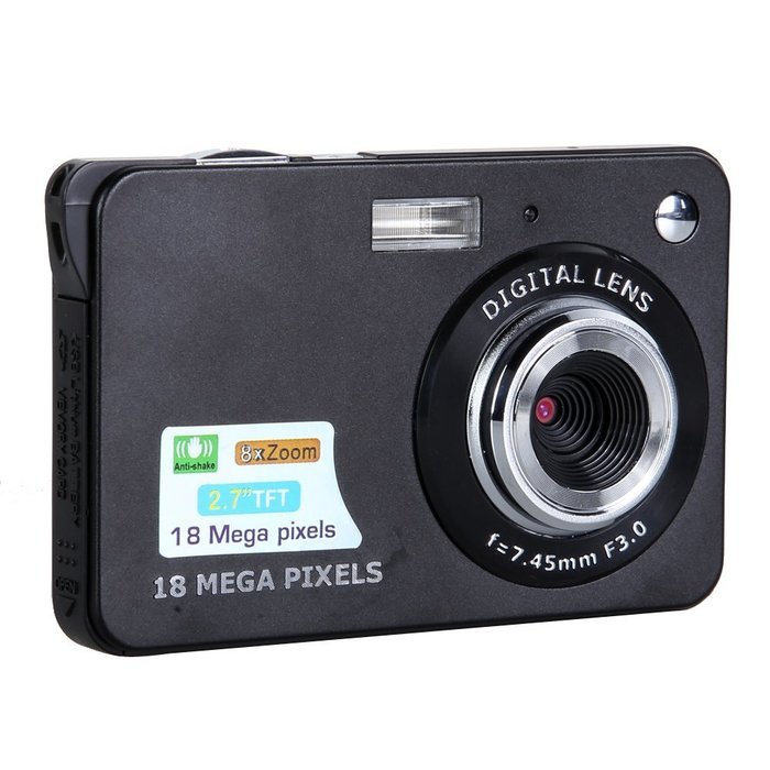 Chinatera 18MP 2.7" TFT LCD Digital Camcorder Camera DV DVR 8X Digital Zoom HD 1280x720 (Black)