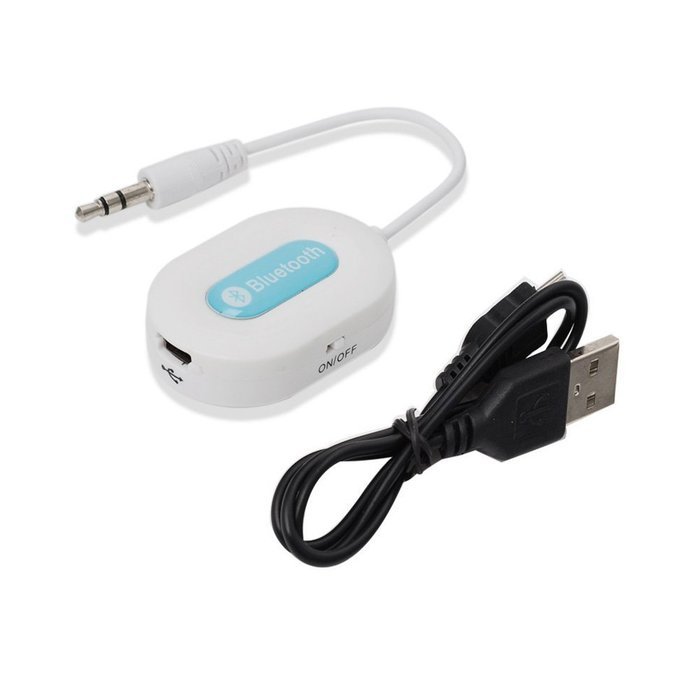 Smartcoco Wireless Bluetooth 3.5mm Car Music Audio Receiver Adapter +USB Cable N5