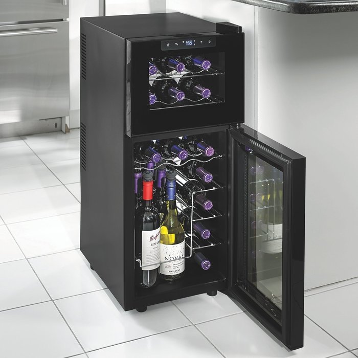 Dual Zone Touch Screen Wine Cooler- The Perfect Organizer For Your Favorite Reds and White Wines- Two Seperate...