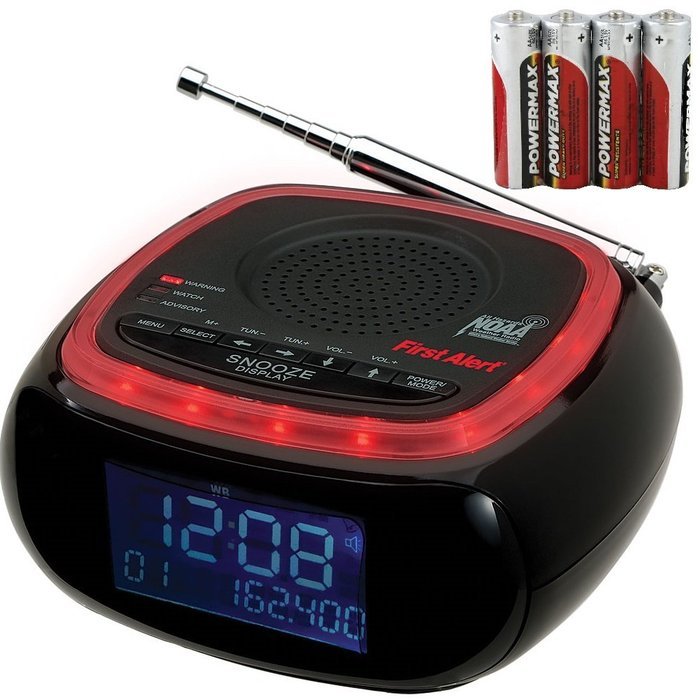 First Alert Weather Radio & Alarm w/ AA Batteries - Prepare For Emergencies N3