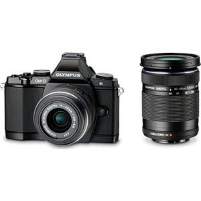 OLYMPUS mirror-less SLR OM-D E-M5 double zoom kit Black 16.05 million pixel dust drip OM-D E-M5 DZKIT BLK - International...