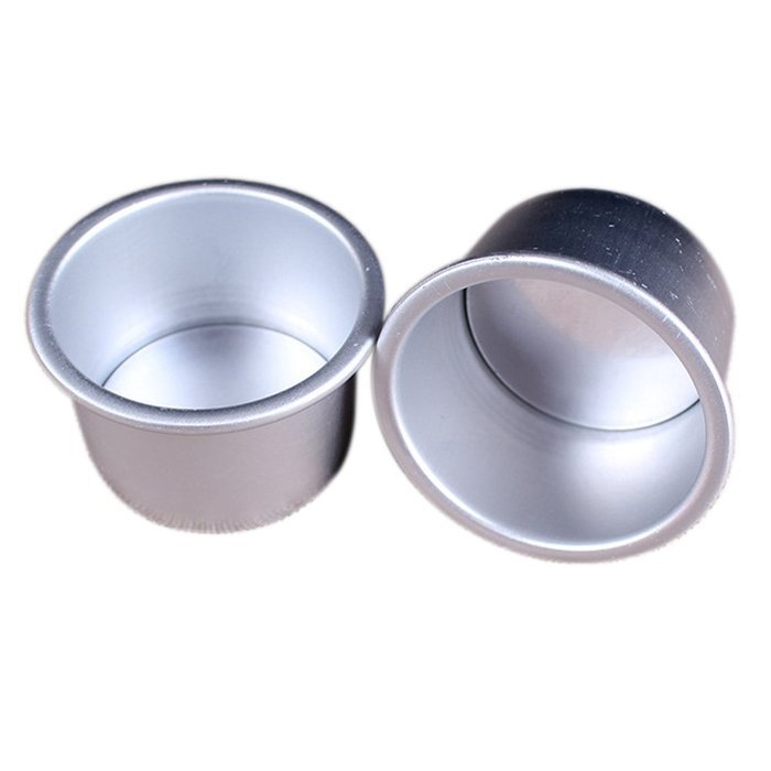 Jcrystal 5Pcs/Pack 2" Aluminum Alloy Cake Mold Removable Bottom Pudding Mold DIY Baking Kitchen Tools N2