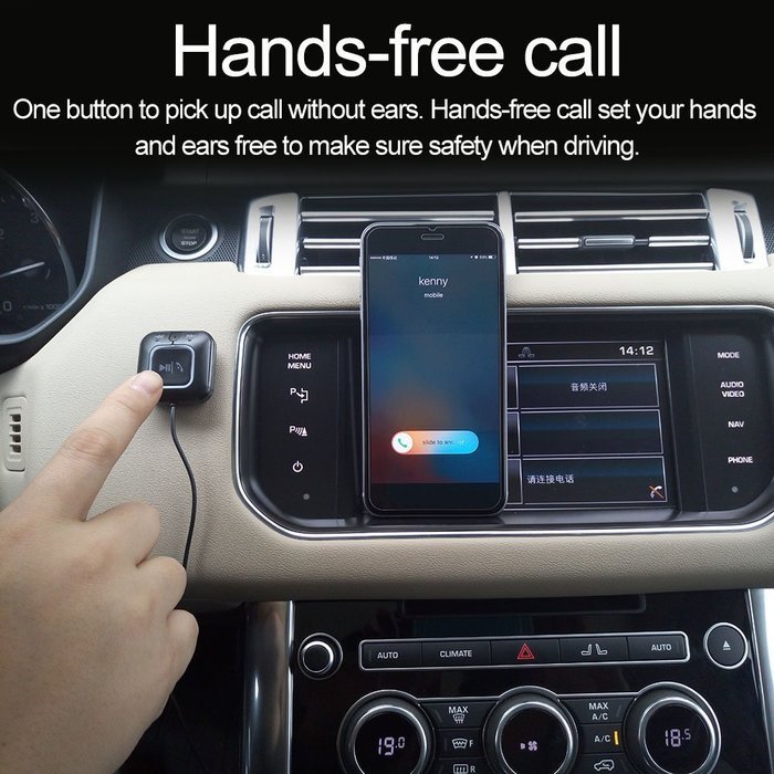 Docooler ZF-850 Wireless Music Bluetooth Receiver Car Kit Bluetooth 4.0 +EDR NFC Aux 3.5mm Music Adapter Multi-point... N2