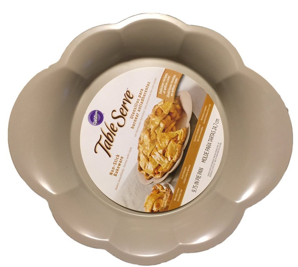 Wilton 9.75 Pie Pan Table Serve Non-Stick Bakeware, Brown by Wilton Brands N2
