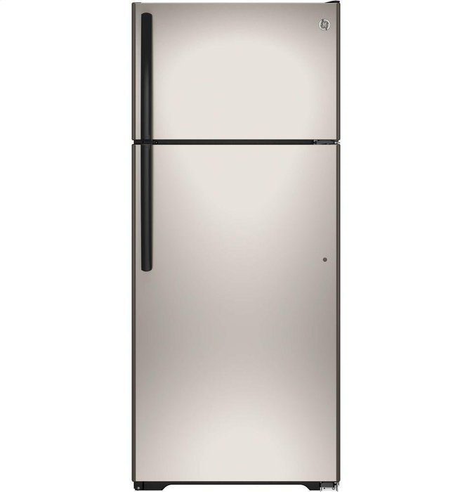 GE GIE18GCHSA 17.5 Cu. Ft. Silver Top Freezer Refrigerator - Energy Star N2