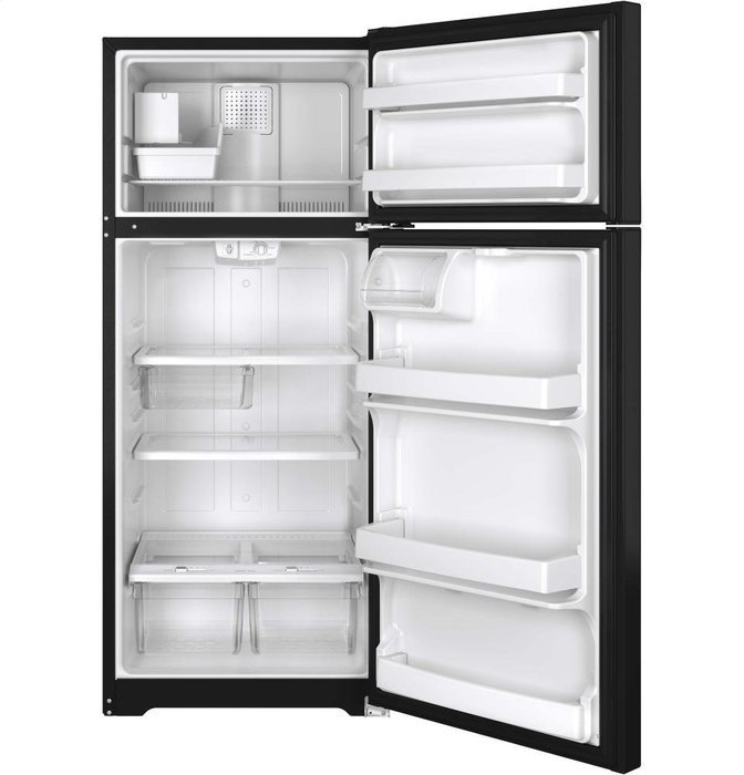GE GIE18GTHBB 17.5 Cu. Ft. Black Top Freezer Refrigerator - Energy Star N3