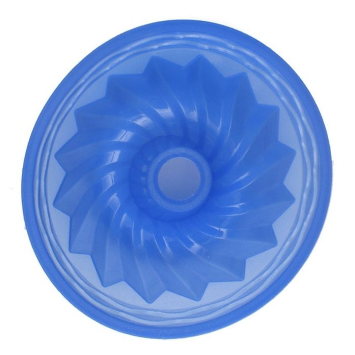 Silicone Swirl Bundt Ring Pan Shaped Cake Bread Pastry Silicone Mold Pan Bakeware Tray Mould Tool (Color: Sent... N7