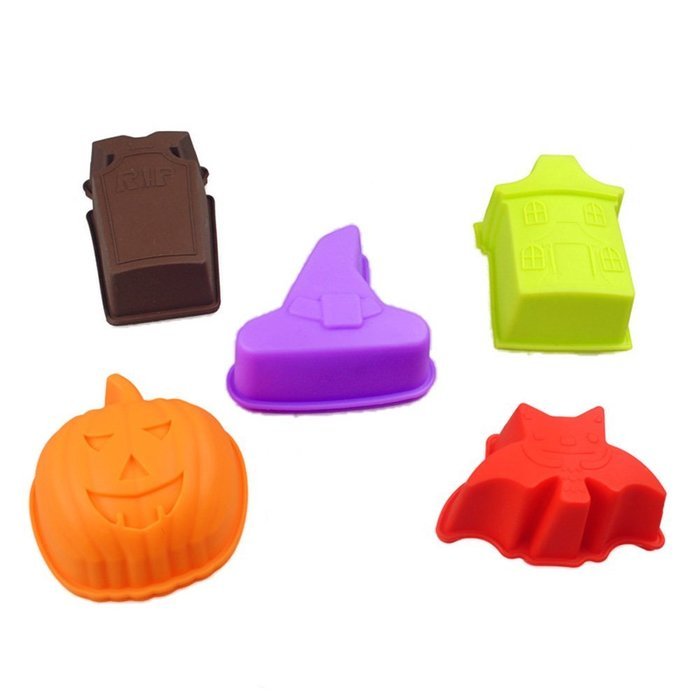 B&Y Halloween Cavity Crafts Silicone Non Stick Cake Bread Baking Mold Muffin Cups N4