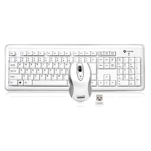 BUSlink RF-6572L-WH I-Rocks Wireless Keyboard and Laser Mouse - Keyboard - Wireless - 104...