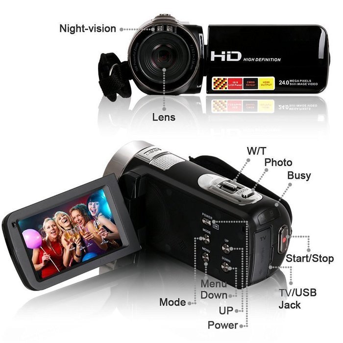 Digital Video Camera Camcorders With IR Night Vision 24.0 Mega pixels, WEILIANTE Portable Mini Handheld Camcorder... N2