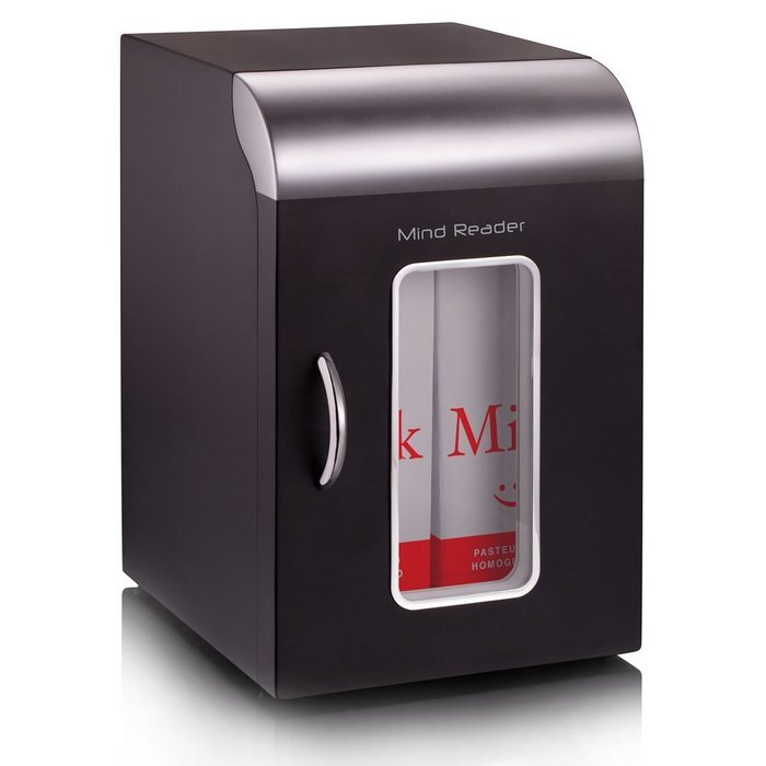 Mind Reader" Cube" Mini Coffee Station Refrigerator, Black N4