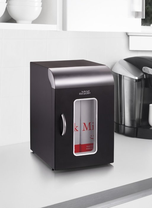 Mind Reader" Cube" Mini Coffee Station Refrigerator, Black N5