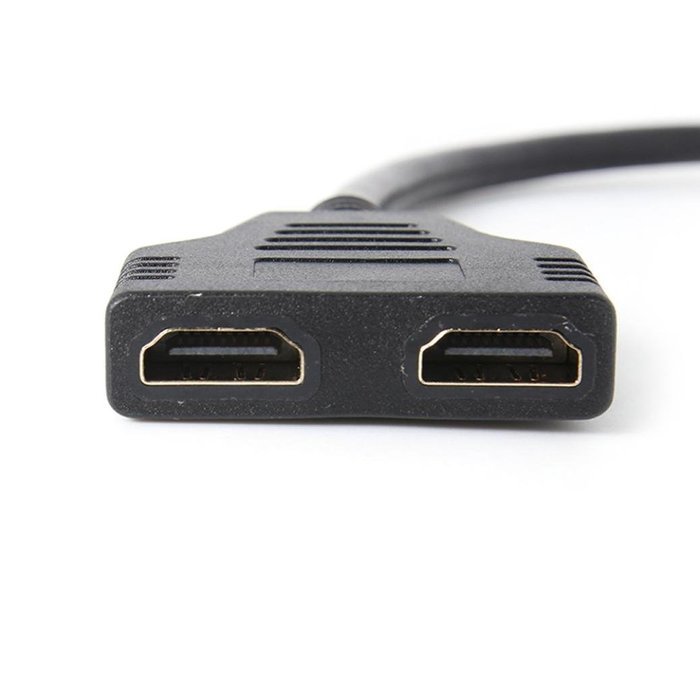 GBSELL HDMI 1 to 2 Split Double Signal Adapter Convert Cable for Video TV HDTV Black