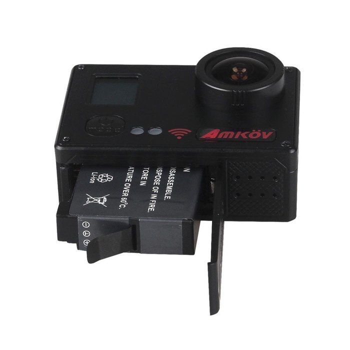 Womail Amkov AMK7000S 1080P HD 60fps WiFi Action Camera with Sunplus 6350 Chipset Black